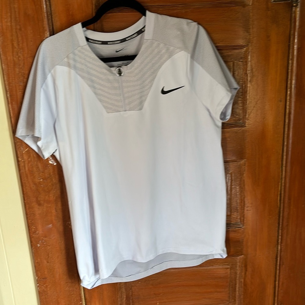 Nike court light purple quarter zip shirt. Size large slim fit